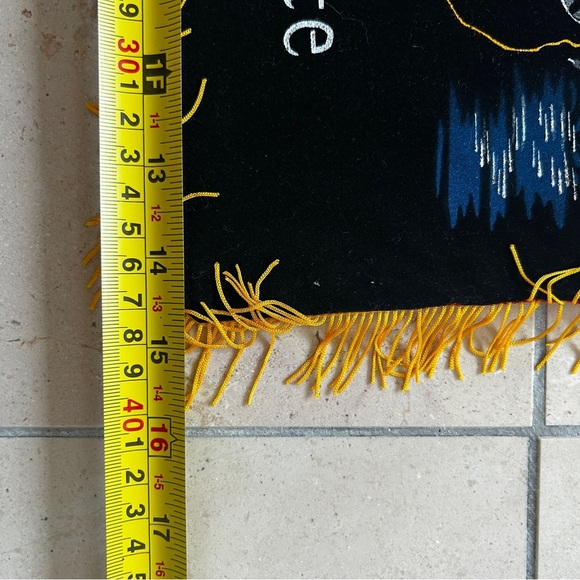 Vintage 80's Florida felt transfer Decorative Pillow Cover tapestry Winter home - Picture 2 of 4